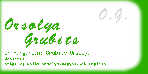 orsolya grubits business card